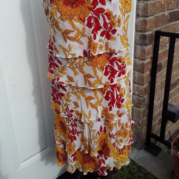 EVA BLUE RUFFLED SPAGHETTI STRAP DRESS 12 - Picture 2 of 8